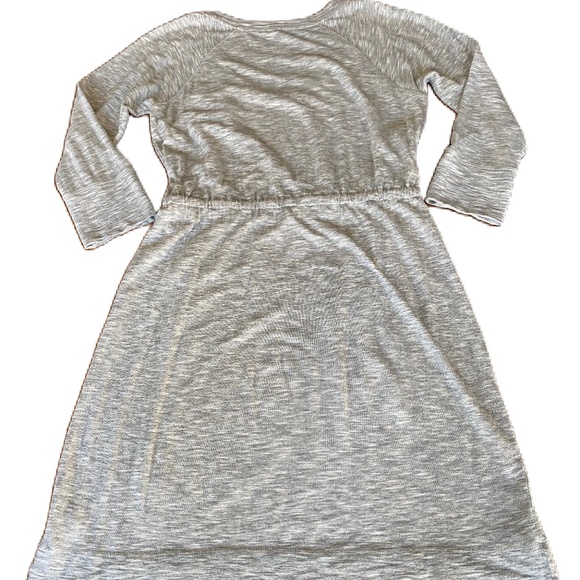 J Crew dress drawstring tie waist long sleeve gray Small - Picture 2 of 16